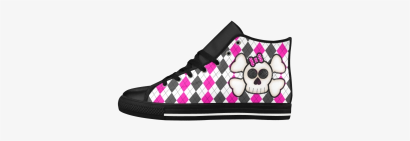 Kawaii Skull And Crossbones By Artformdesigns Aquila - Niwaho Shoes Custom Men's High Top Shoes Personalized, transparent png