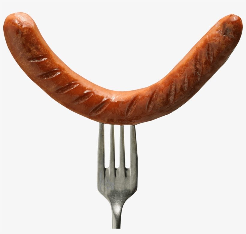 Sausage On Fork - Sausage Png, transparent png