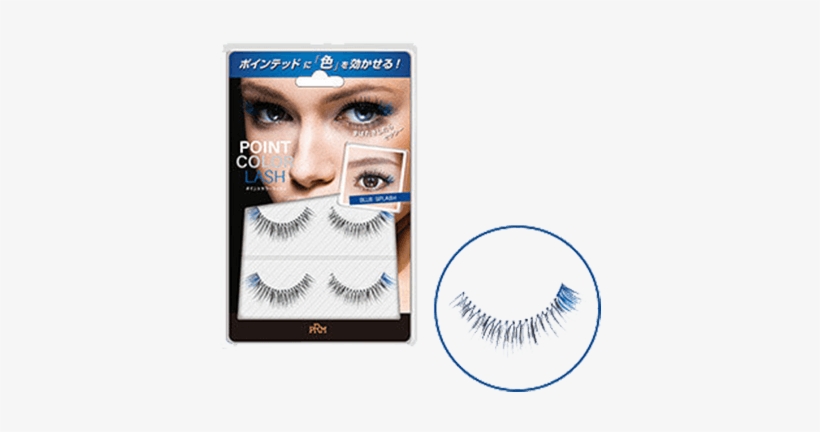 Blue Colored Eyelashes - Point Color Fake Eye Lashes(blue Splash) (2 Pair(s)), transparent png