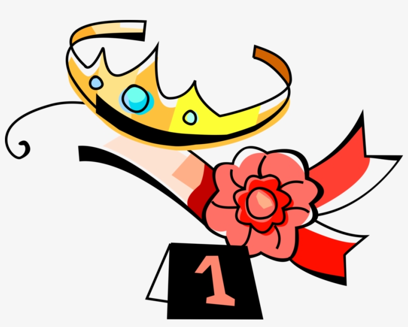 Vector Illustration Of Beauty Queen Tiara Crown And - Beauty Pageant Clipart, transparent png