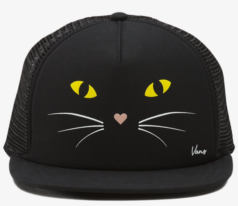Vans Lawn Party Trucker Hat Black Cat - Hat, transparent png