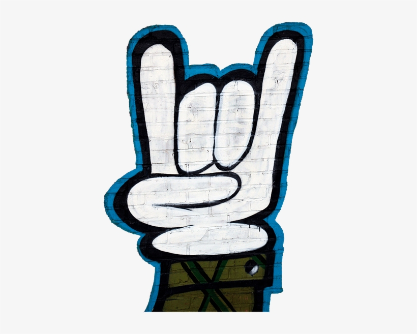 Graffiti, Hand Signals, Png, Isolated, Corna - Graffiti Thug Life, transparent png