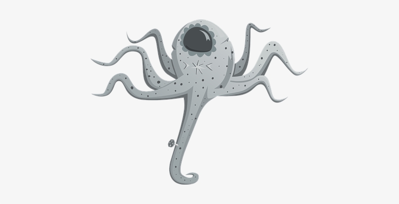 Octopus Alien Ocean Sea Life Multi Creatur - Octopus, transparent png