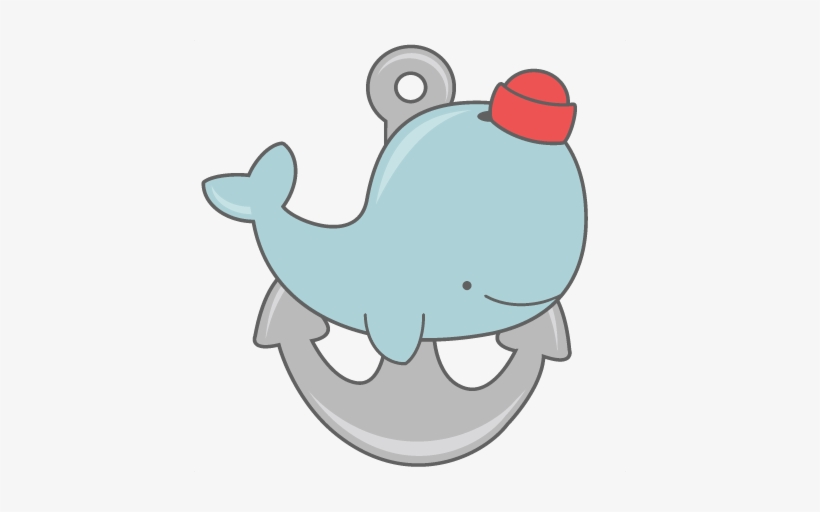 Whale With Anchor Svg Cut Files For Scrapbooking Silhouette - Cute Anchor Png, transparent png