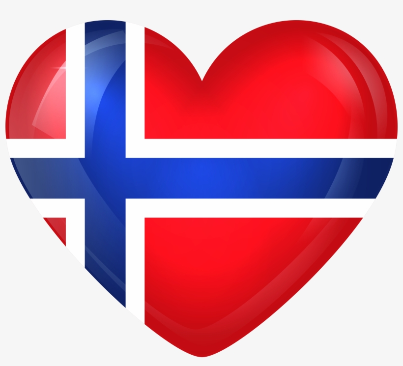 Norway Large Heart Gallery Yopriceville High Quality - Norway Flag Heart Png, transparent png