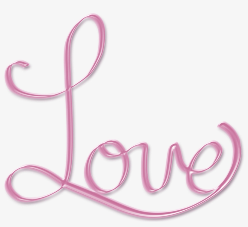 Pink Love Png Word Art Text By Crysluvsjim On Deviantart - Love Png, transparent png