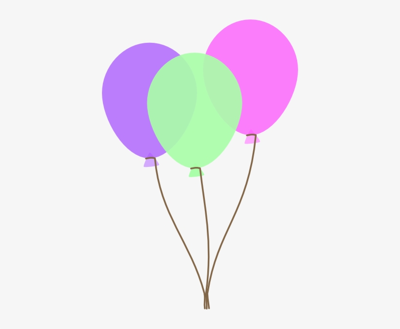 Pastel Clipart Pink Balloon - Purple Balloons Clip Art, transparent png