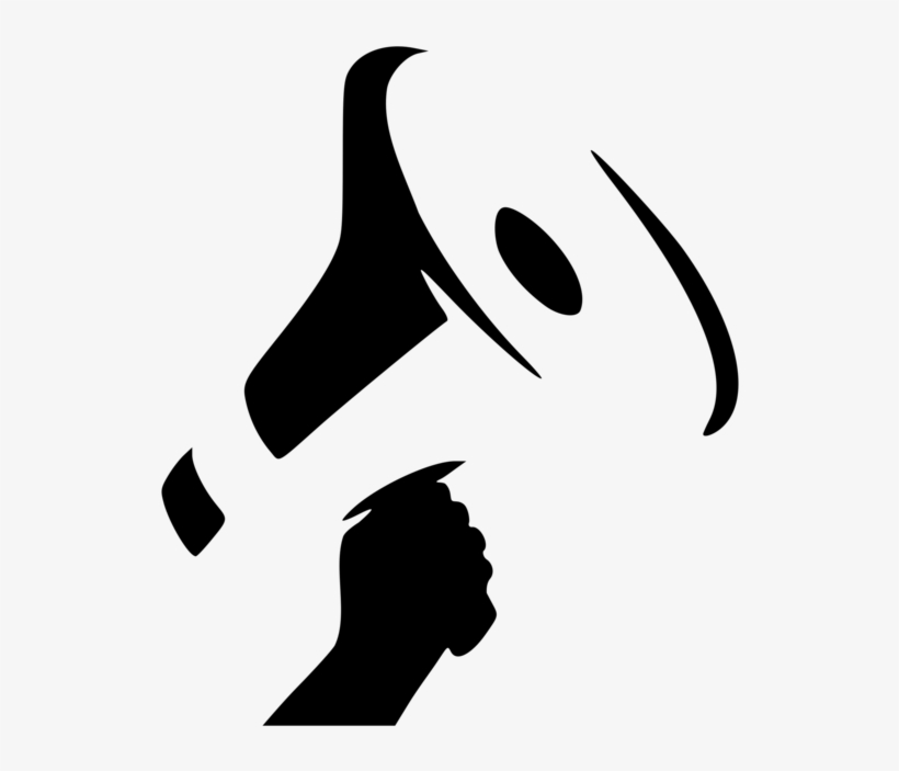 Cheer Clip Art Clip Art And Megaphone Black White Image - Megaphone Png, transparent png