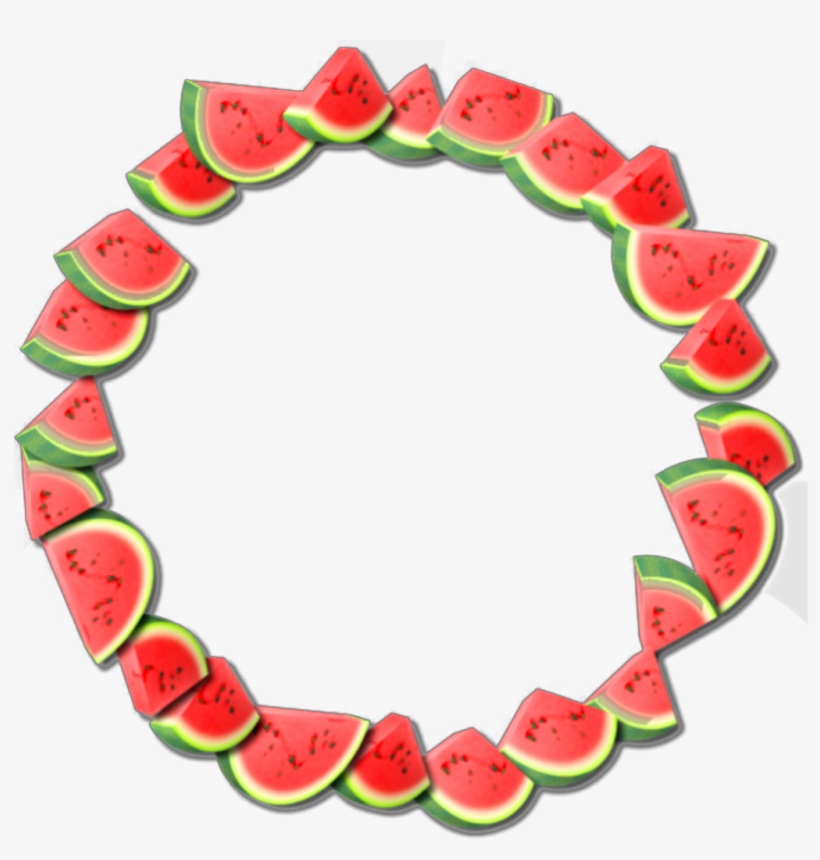 Ftestickers Watercolor Wreath Watermelon, transparent png