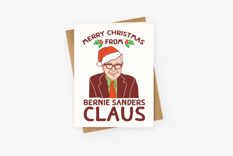 Merry Christmas From Bernie Sanders Claus Greeting - Illustration, transparent png