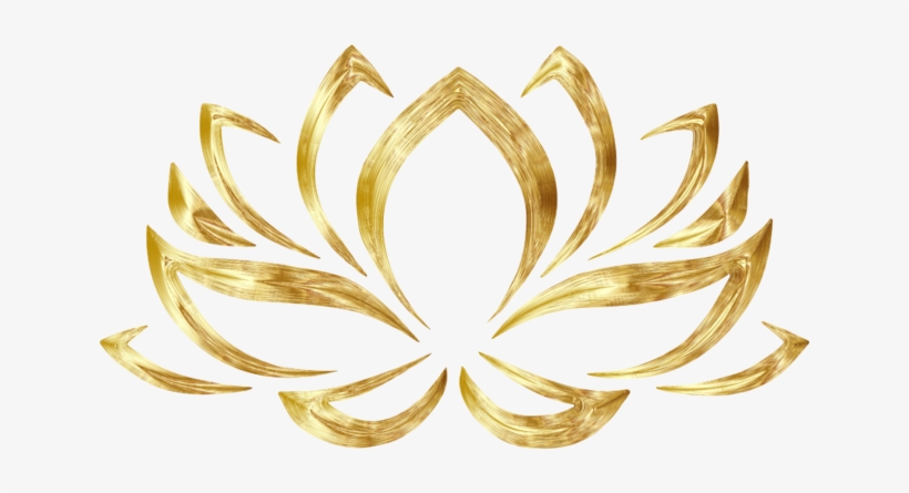 Clipart Goldenized Lotus Flower Lotus Flower Clipart - Gold Lotus Flower Png, transparent png