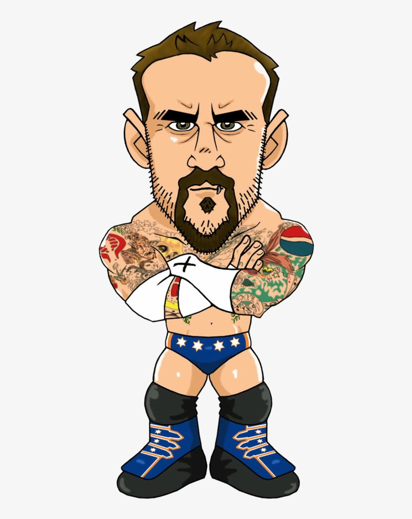 Wwe - Cm Punk Cartoon, transparent png
