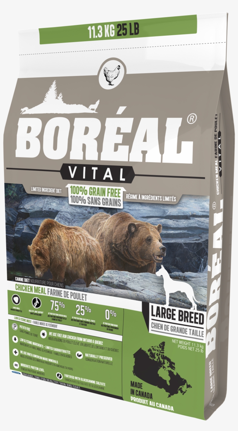 Vital Large Breed Chicken Meal - Boreal - Grain Free Vital Large-breed Chicken Dry Dog, transparent png