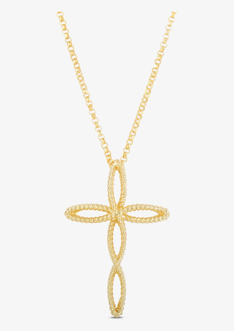 Roberto Coin Barocco 18k Yellow Gold Cross Pendant - Pendant, transparent png