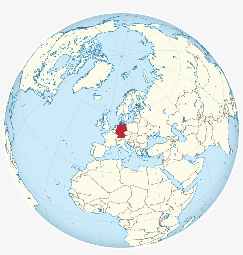 Germany On The Globe - Map Of Europe, transparent png