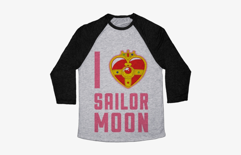 I Heart Sailor Moon Baseball Tee - Change My Mind Shirt, transparent png
