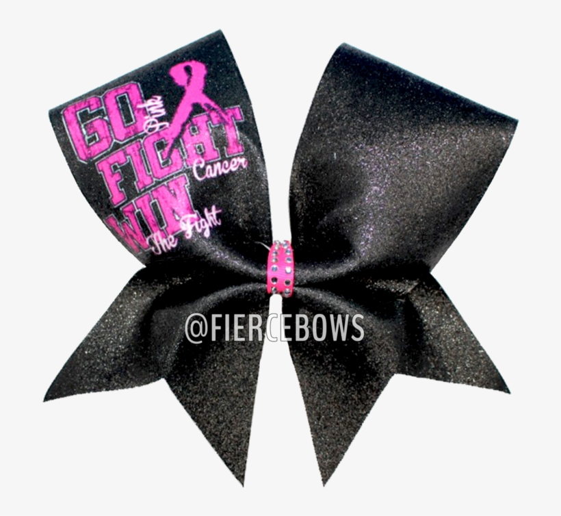 Go, Fight, Win Cancer Awareness Bow - Breast Cancer Awareness, transparent png