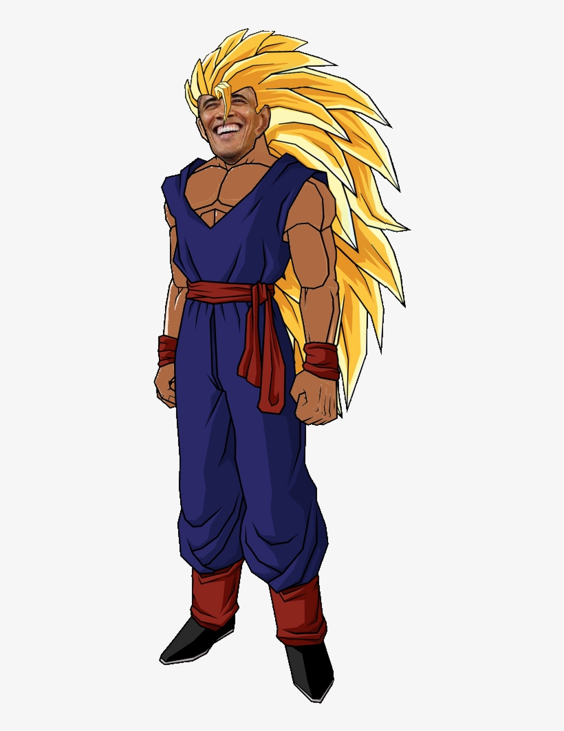 Ss3 Obama - Super Saiyan 3, transparent png