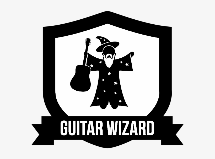 Black Guitar Wizard - Scholar Badges, transparent png
