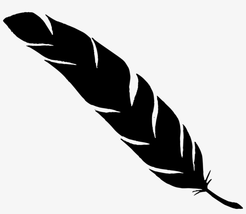 Feathers Clipart Silhouette - Feather Silhouette, transparent png