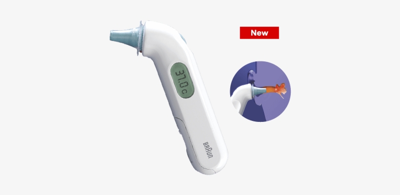 Braun Fever Thermometers 3 Tip Lp - Braun Irt3030 Thermoscan 3 Infrared Ear Thermometer, transparent png