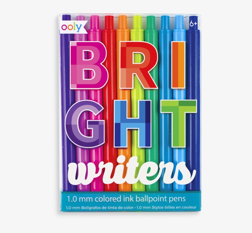 Bright Writers Colored Pens - Pen, transparent png