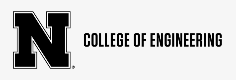 Black N To Left Of Nebraska Engineering Word Mark - University Of Nebraska Architecture Logo, transparent png