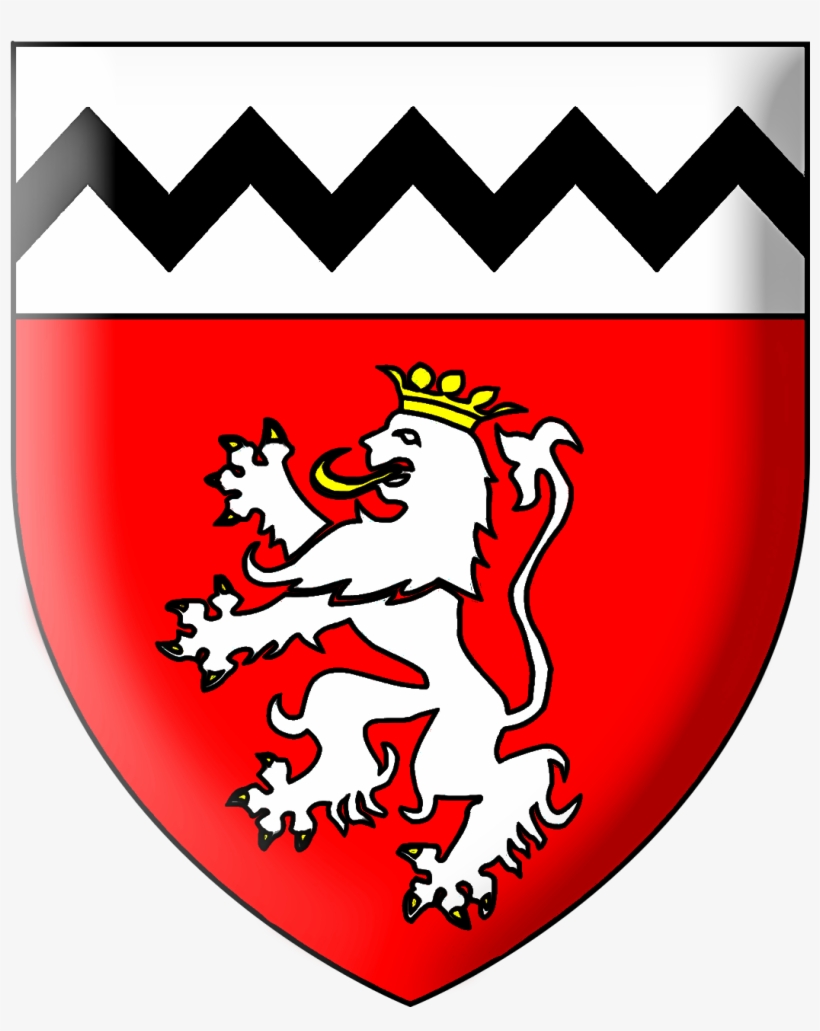 Ecu De La Famille De Préaulx - Azure Three Lions Rampant, transparent png