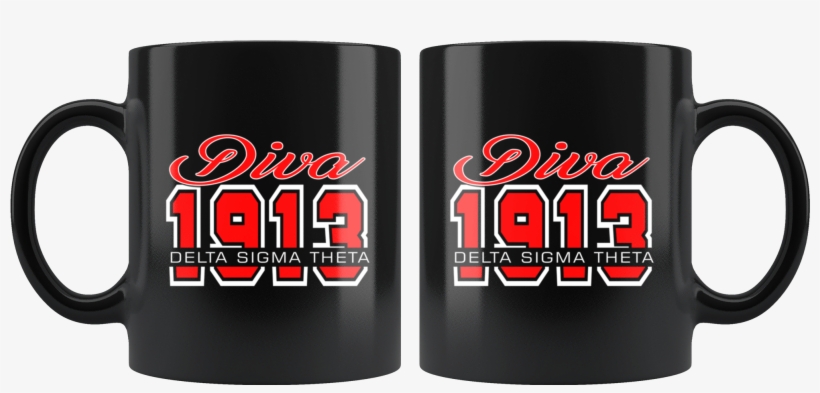 Delta Sigma Theta Black Mug - Mug, transparent png