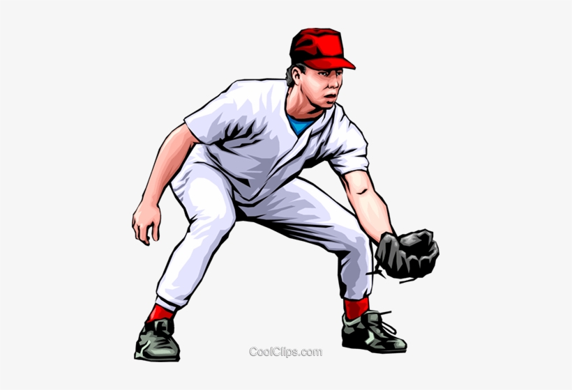 Baseball Player Fielding The Ball Royalty Free Vector Clip Art Baseball Players 441x480 PNG