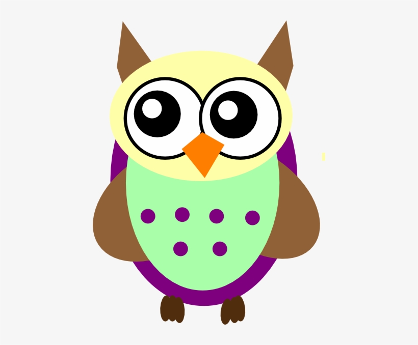 This Free Clip Arts Design Of Purple Green Brown Owl - Brown Owls Clipart Png, transparent png
