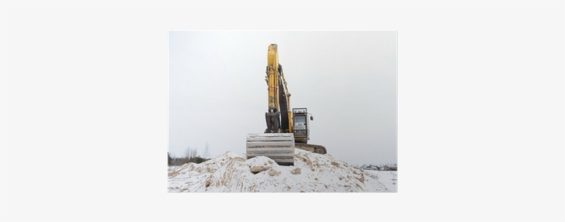Excavator Pile Sand Pit Soil Snow Winter Industry Poster - Industry, transparent png