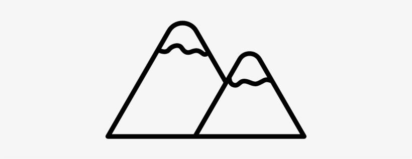 Mountains With Snow Vector - Icono Montaña Nevada, transparent png