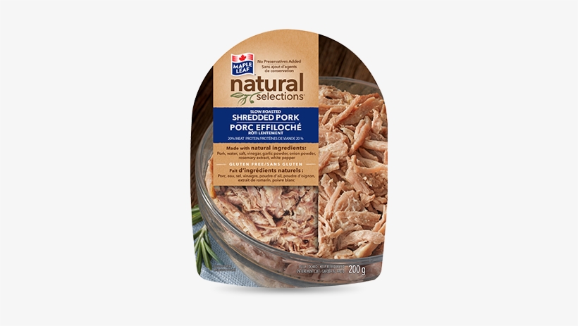 Maple Leaf Natural Selections Slow Roasted Shredded - Maple Leaf Shredded Chicken, transparent png