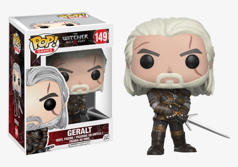 The Witcher - Witcher Geralt Pop! Vinyl Figure, transparent png