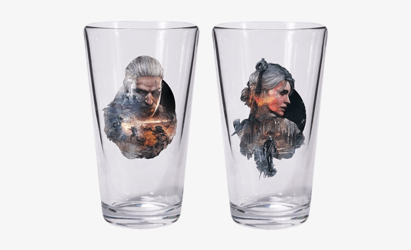 The Witcher 3 Geralt Ciri Pint Glass Set - Witcher Pint Glass Set Geralt & Ciri, transparent png