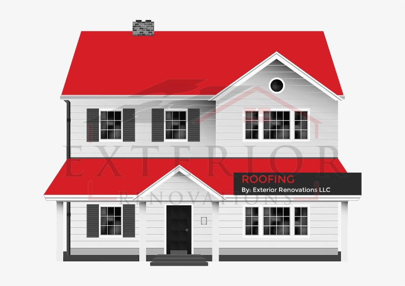 House With Roof Highlighted - House, transparent png