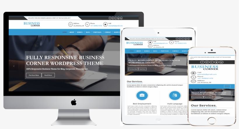 Business Corner Premium Theme - Website, transparent png