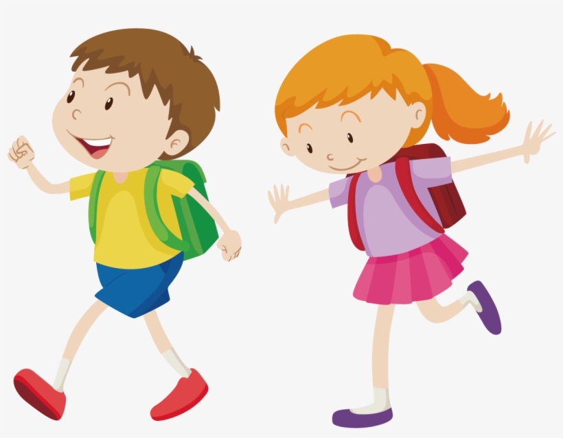 Royalty-free Walking Boy Clip Art - Cartoon Kids Walking, transparent png