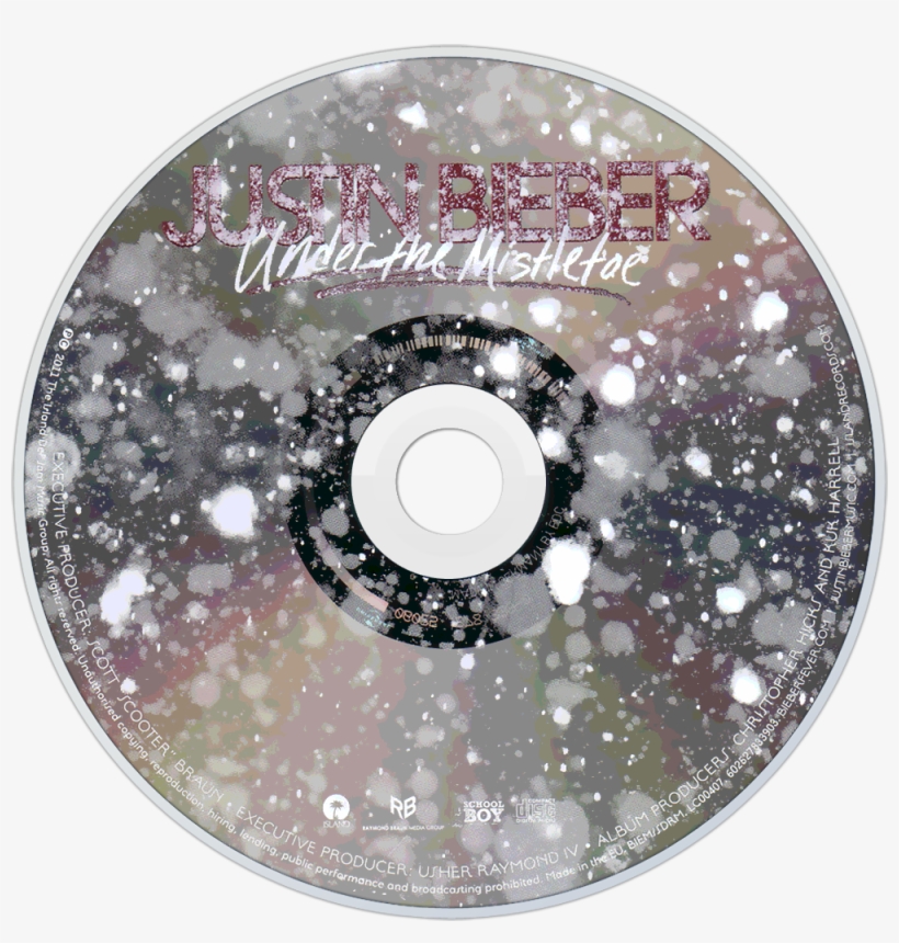 Justin Bieber Under The Mistletoe Cd Disc Image - Justin Bieber Under The Mistletoe Cd, transparent png