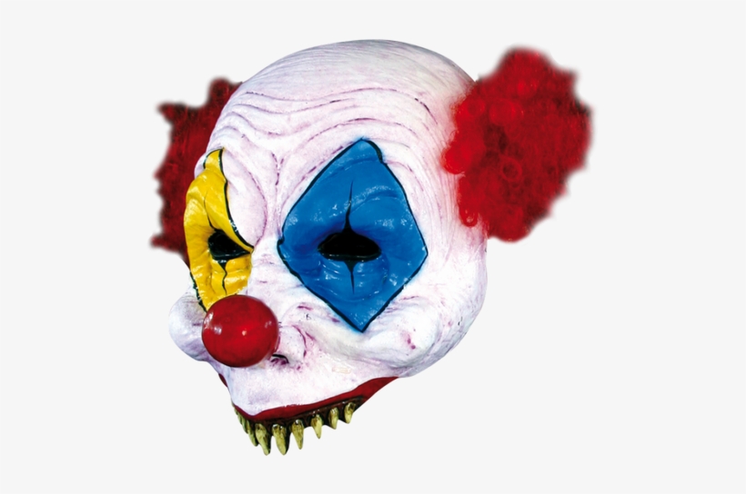 Open Gus Clown Latex Adult Mask, transparent png