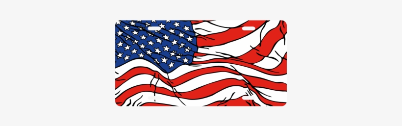 Usa Flag License Plate - United States Of America, transparent png