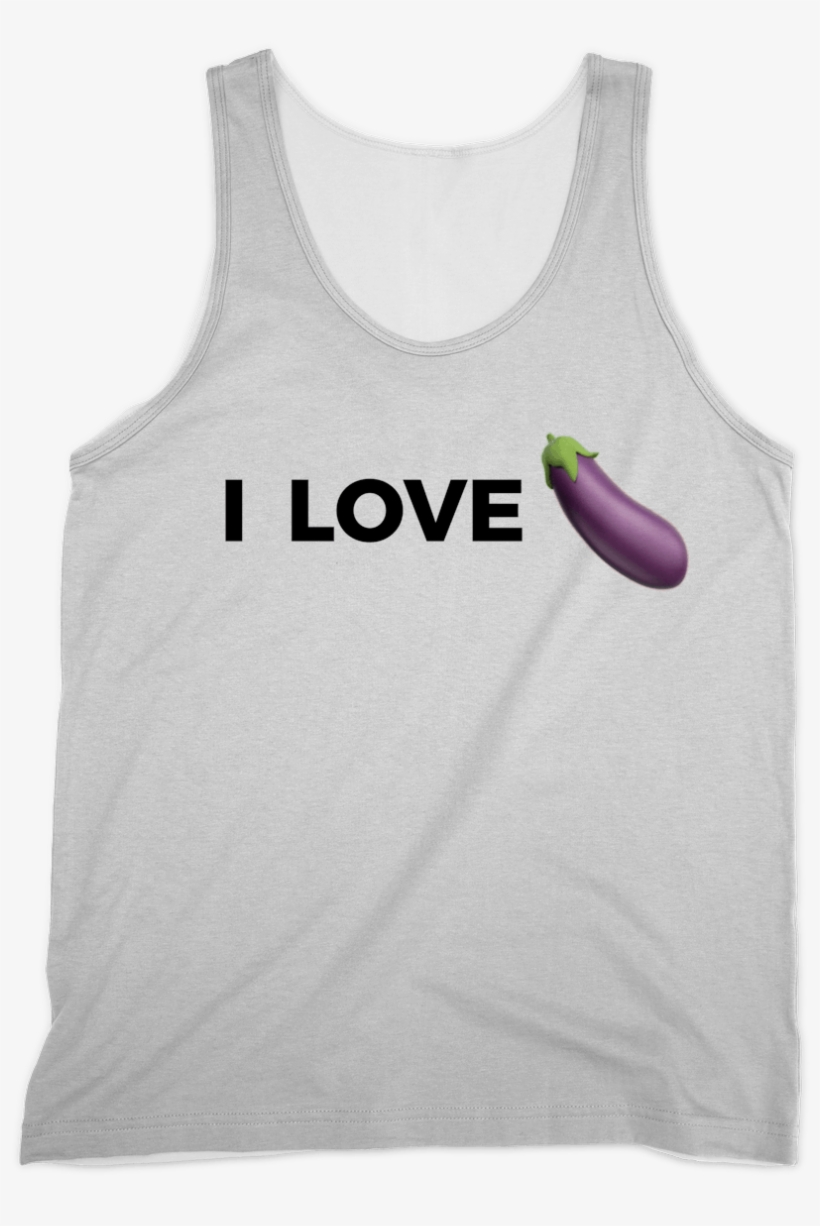 Bottom Basics I Love Eggplant Emoji Tank Top - Eggplant Emoji Shirt, transparent png