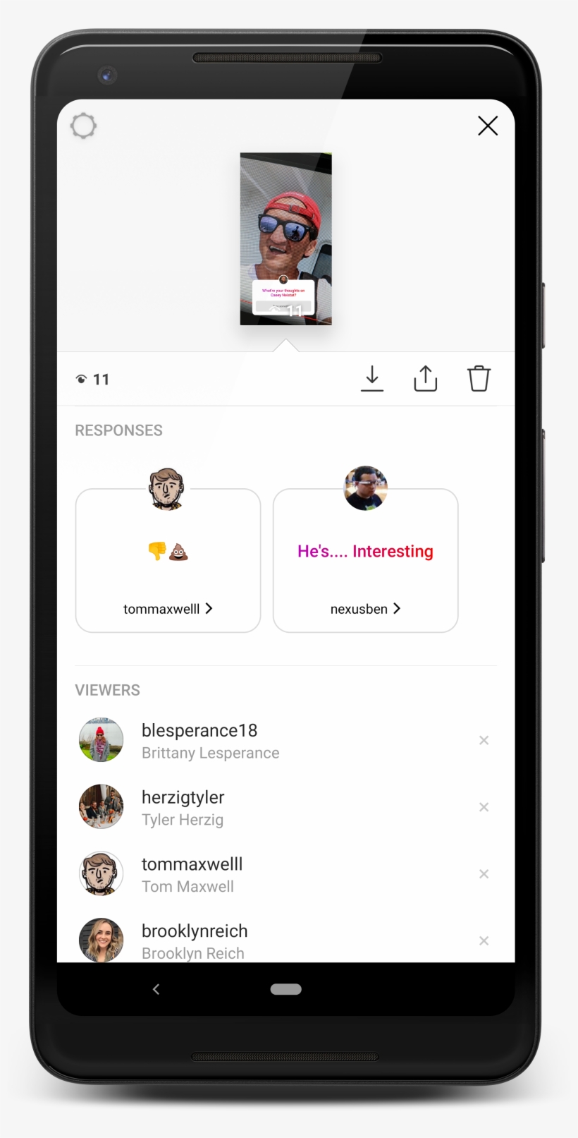 Share Or Delete Responses - Ask A Question On Instagram, transparent png