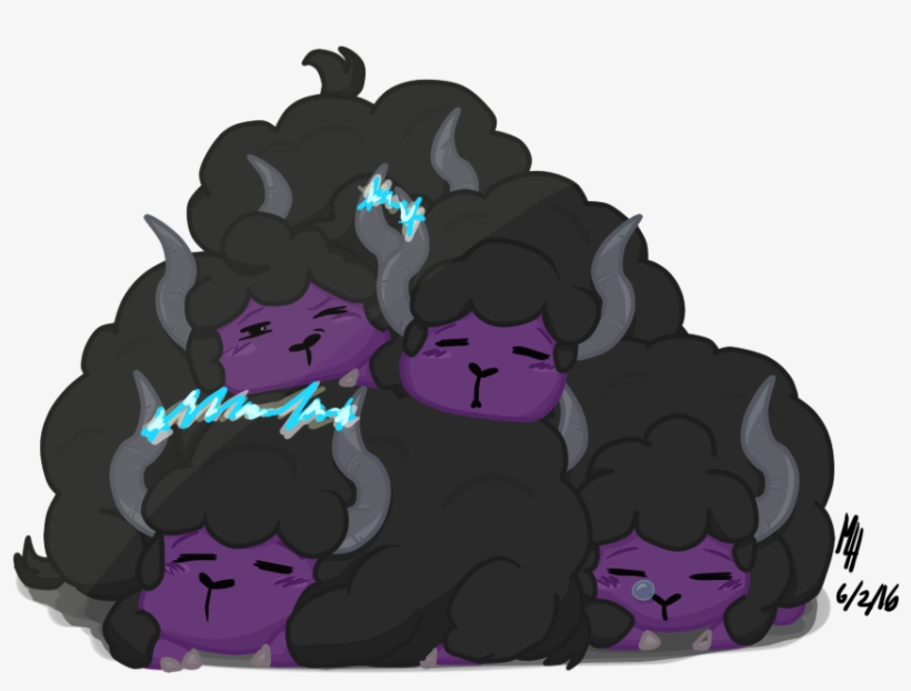 Pile Of Sleepy Electric Fluffalo Cute Fluffy Fluffalo - Illustration, transparent png