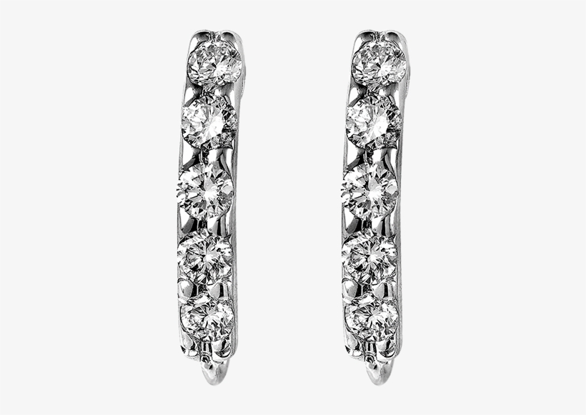1926 Slim 5 Diamond Earrings - Earrings, transparent png