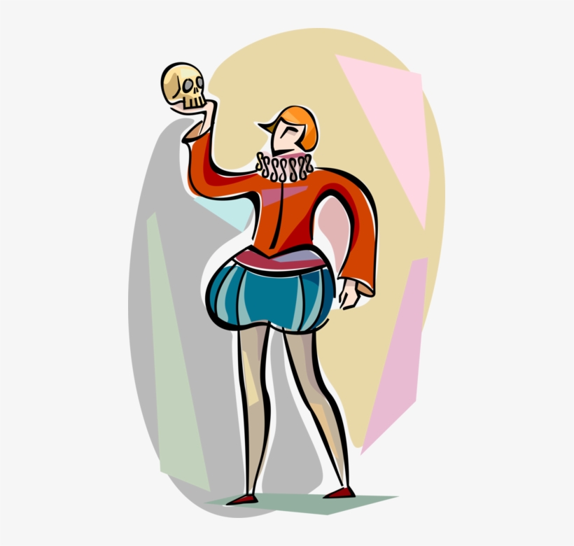 Vector Illustration Of Thespian Actor Performs Shakespeare's - Hamlet, transparent png
