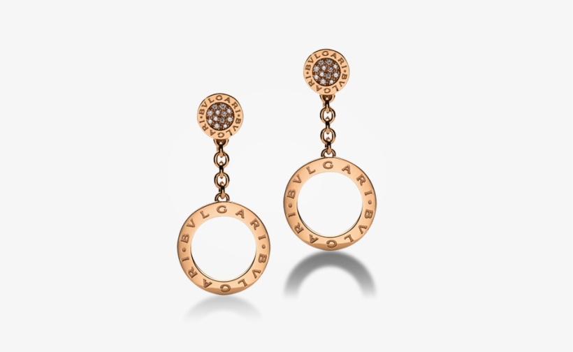 Bvlgari Bvlgari Pave Diamond Earrings, , Earrings, - Bvlgari Bvlgari Pave Diamond Earrings, transparent png
