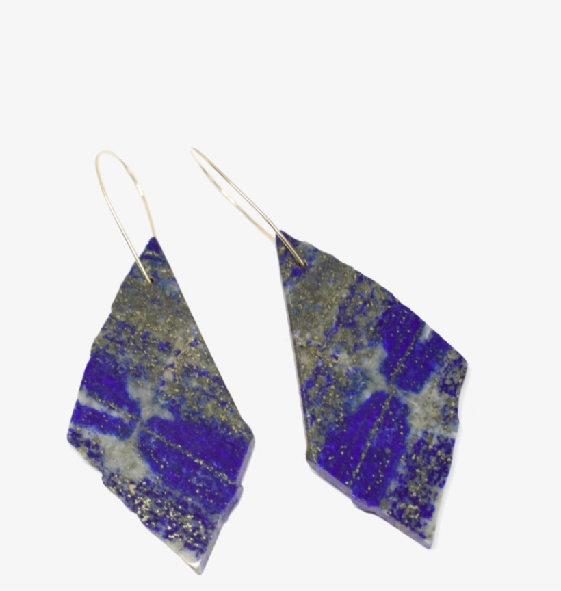 Lapis Large Diamond Earrings, transparent png