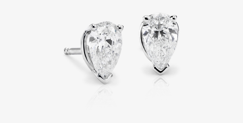 Pear Cut Diamond Studs - Pear Cut Diamond Stud Earrings, transparent png
